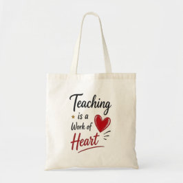 Lesgeven is een kwestie van hart tote bag