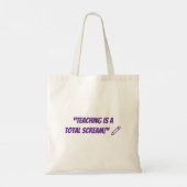 Lesgeven is een totale schreeuw - Halloween leraar Tote Bag (Achterkant)