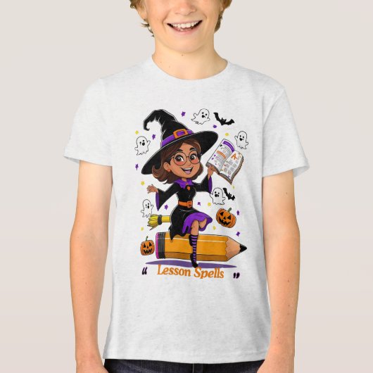 Lesgeven is een totale schreeuw - Halloween Teache Tri-Blend Shirt (Voorkant)