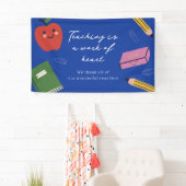 Lesgeven is een werk van hart gepersonaliseerde le spandoek (Insitu)