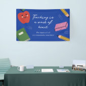 Lesgeven is een werk van hart gepersonaliseerde le spandoek (Beurs)