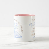 Lesgeven is een werk van hart, Happy Teachers Day Tweekleurige Koffiemok (Center)