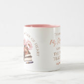 Lesgeven is een werk van hart, leraren geschenk tweekleurige koffiemok (Center)