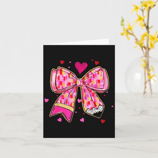 Lesgeven is een werk van hart potlood boog leraar  kaart (Gele Bloem)