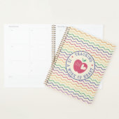 Lesgeven is een werk van hart regenboog patroon planner (Display)