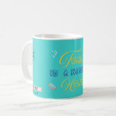 Lesgeven is een werk van het hart - Levendige Lera Koffiemok (Voorkant links)