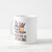 Lesgeven is hartwerk Mok | Idee van leerkrachtcade (Voorkant links)