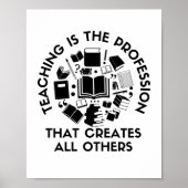 Lesgeven is het beroep | Engelse leraar Grappig Poster (Voorkant)