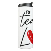 Lesgeven is houden van leraar Scholl 10e dag Thermosbeker (Gedraaid links)