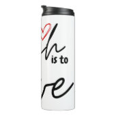 Lesgeven is houden van leraar Scholl 10e dag Thermosbeker (Geroteerd rechts)