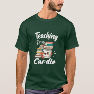 Lesgeven is mijn Cardio Funny Teacher T-shirt