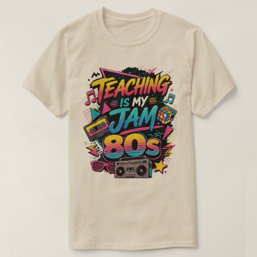 Lesgeven Is Mijn Ding 80s T-shirt (Design voorkant)