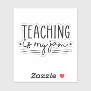 Lesgeven is mijn Jam Funny Elementary Teacher Gift Sticker