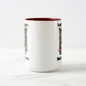 Lesgeven is mijn jam t-shirt tweekleurige koffiemok (Center)