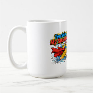 Lesgeven Is Mijn Superkracht Comic Leraar Ontwerp Koffiemok