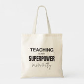 Lesgeven is Mijn Superpower Gepersonaliseerde Cade Tote Bag (Achterkant)