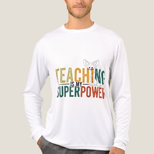 Lesgeven is mijn Superpower kleurrijke leraar Appr Tri-Blend Shirt (Voorkant volledig)