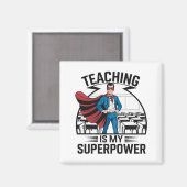 Lesgeven is mijn Superpower Magneet (Voorkant / Achterkant)