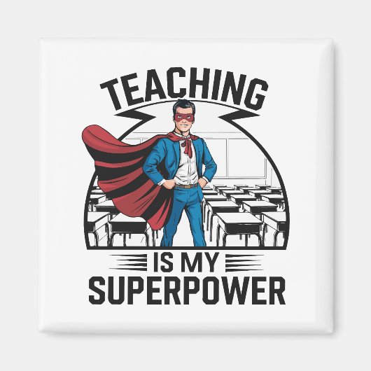 Lesgeven is mijn Superpower Magneet (Voorkant)