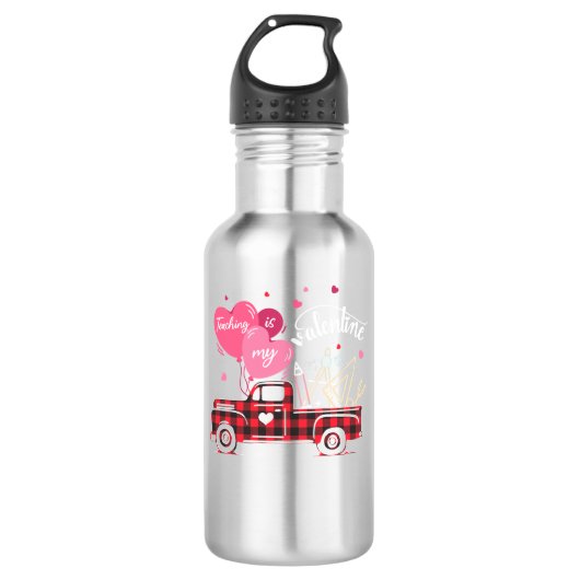 lesgeven is mijn valentine waterfles (Voorkant)