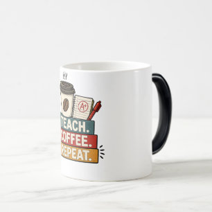 Lesgeven Koffie Herhalen Leraar Retro Terug naar S Magische Mok