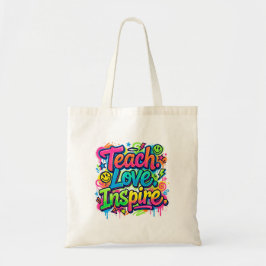 Lesgeven. Liefde. Inspireren. Graffiti Stijl Boods Tote Bag