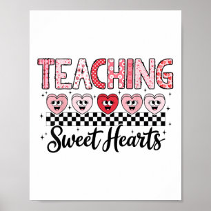 Lesgeven Liefjes Schattigee Liefde Hart Leraar Val Poster