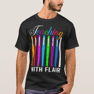 Lesgeven met Flair Gekleurde Pen Docent T-shirt