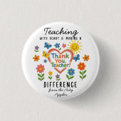 Lesgeven met hart en een verschil maken Leraar Ronde Button 3,2 Cm (Voorkant)