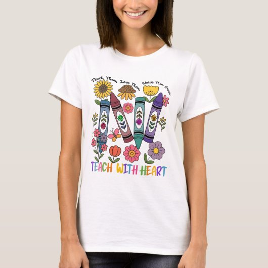 Lesgeven met Hart  T-shirt (Voorkant)