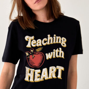 Lesgeven met hart Terug naar school Leraar Gift T-shirt