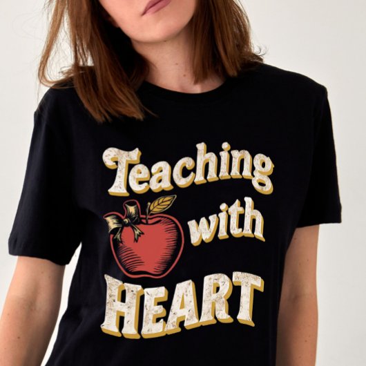 Lesgeven met hart Terug naar school Leraar Gift T-shirt