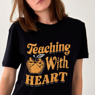 Lesgeven met hart Terug naar school Leraar Gift T-shirt