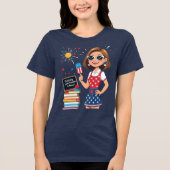 Lesgeven met Vrijheid & Smaak – 4 juli Leraar Tri-Blend Shirt (Voorkant)