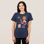 Lesgeven met Vrijheid & Smaak – 4 juli Leraar Tri-Blend Shirt (Voorkant volledig)