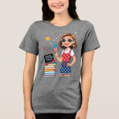 Lesgeven met Vrijheid & Smaak – 4 juli Leraar Tri-Blend Shirt (Voorkant)