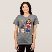 Lesgeven met Vrijheid & Smaak – 4 juli Leraar Tri-Blend Shirt (Voorkant volledig)