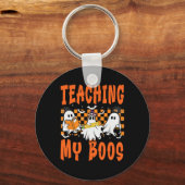 Lesgeven Mijn Boos Leraar Schattige Ghost Groovy L Sleutelhanger (Voorkant)