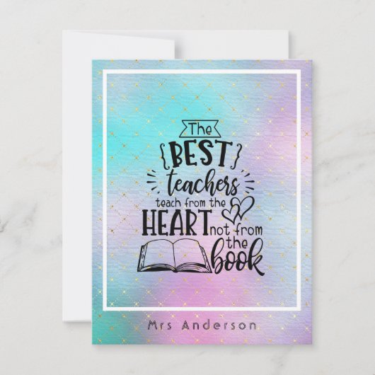 LESGEVEN UIT HART EN NIET UIT EEN BOEK DOCENTEN Ge (Voorkant)