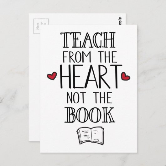 lesgeven vanuit het hart, niet vanuit het boek ler briefkaart (Voorkant / Achterkant)