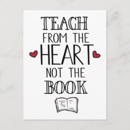 lesgeven vanuit het hart, niet vanuit het boek ler briefkaart
