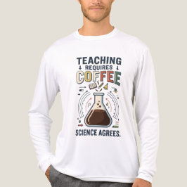 Lesgeven vereist koffie Grappig lerarenshirt Tri-Blend Shirt
