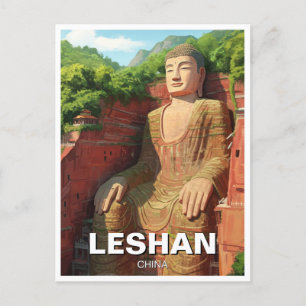 Leshan Giant Buddha China Reizen Briefkaart