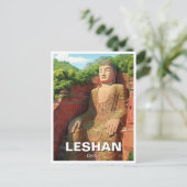Leshan Giant Buddha China Reizen Briefkaart (Staand voorkant)