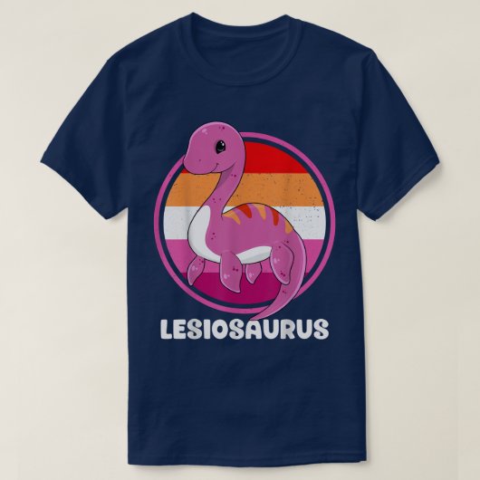 Lesiosaurus Lesbian Plesiosaurus LGBTQ Gay Pride M T-shirt (Design voorkant)