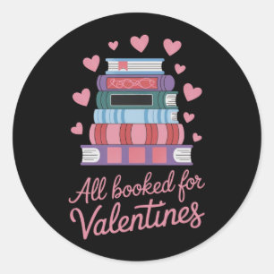 Lesleraar Alle boeken voor Valentijnsdag Ronde Sticker