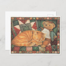 LESLEY ANNE IVORYS CHRISTMAS CAT-BRIEFKAART