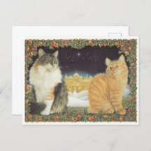 LESLEY ANNE IVORYS CHRISTMAS CAT-BRIEFKAART