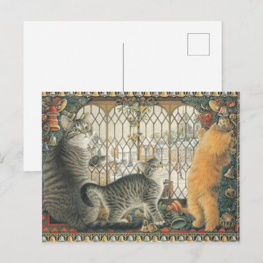 LESLEY ANNE IVORYS CHRISTMAS CAT-BRIEFKAART BRIEFKAART (Voorkant / Achterkant)
