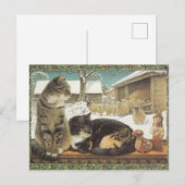 LESLEY ANNE IVORYS CHRISTMAS CAT POSTCARD BRIEFKAART (Voorkant / Achterkant)